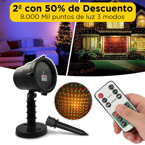 Proyector De Luces Automático - Luz Navideña [Incluye control remoto]