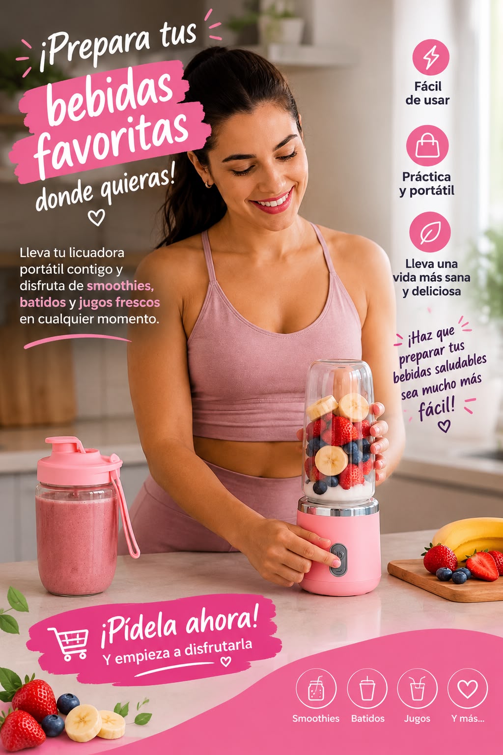 LICUADORA PORTÁTIL DE ALTA POTENCIA PRO